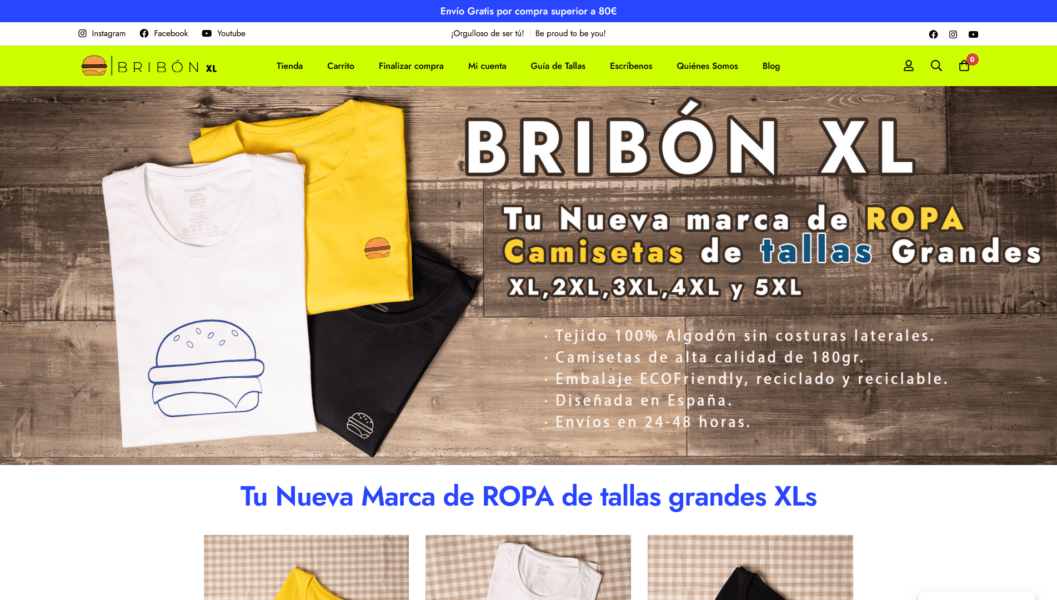 Bribón Xl. Tu Marca Ropa Tallas Grandes.