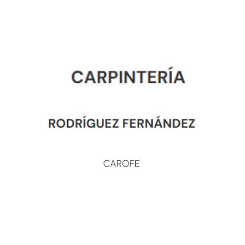 CarpinterÍa RodrÍguez FernÁndez S.l.