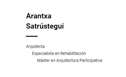 Arantxa Satrustegui – Arquitecta